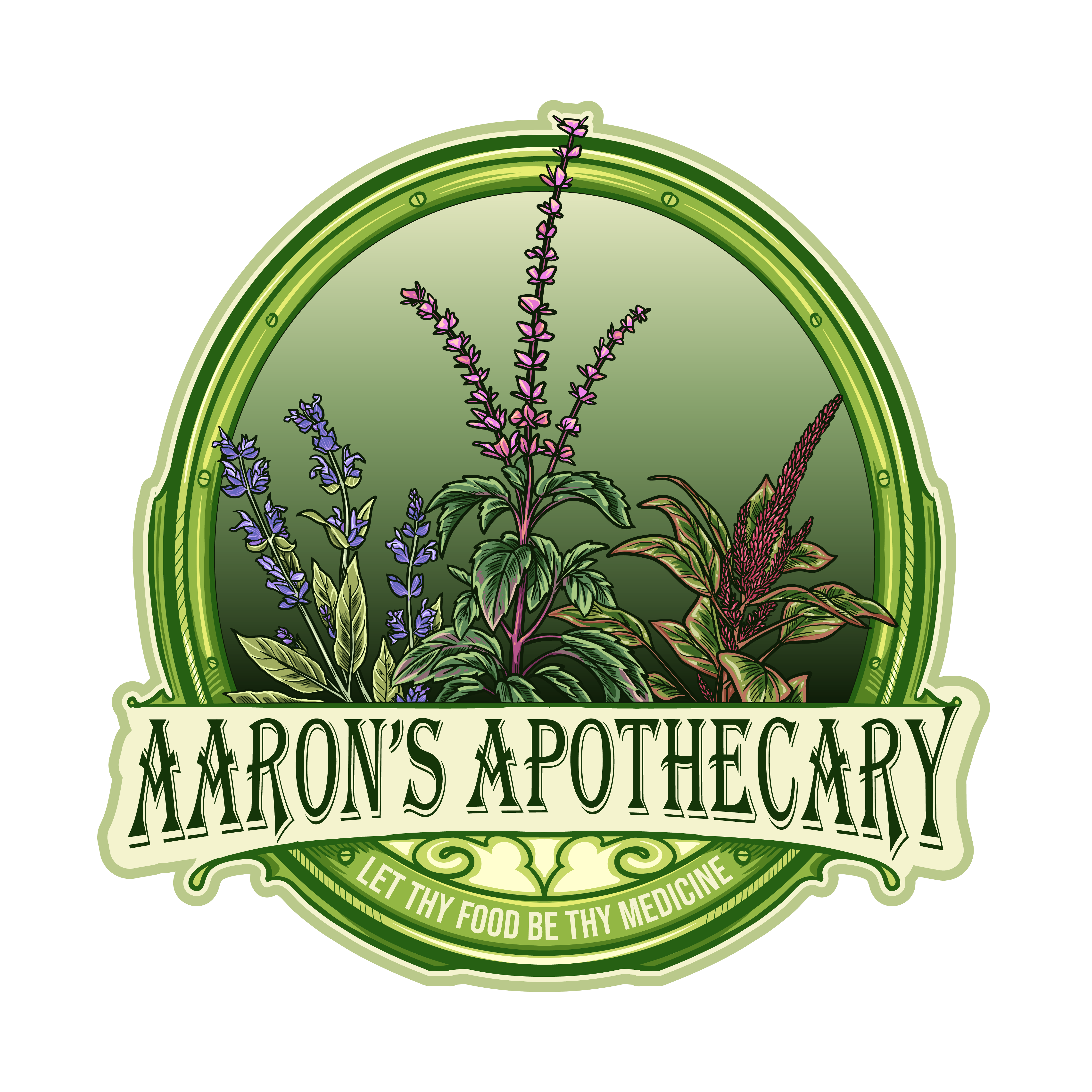 Aaron's Apothecary Logo Green Version